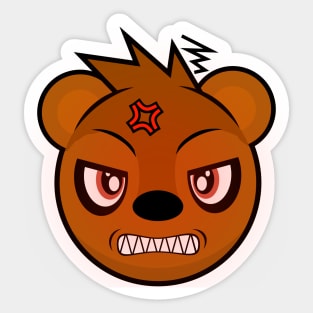 Angry California Grizzly Sticker